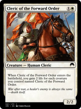 Cleric of the Forward Order